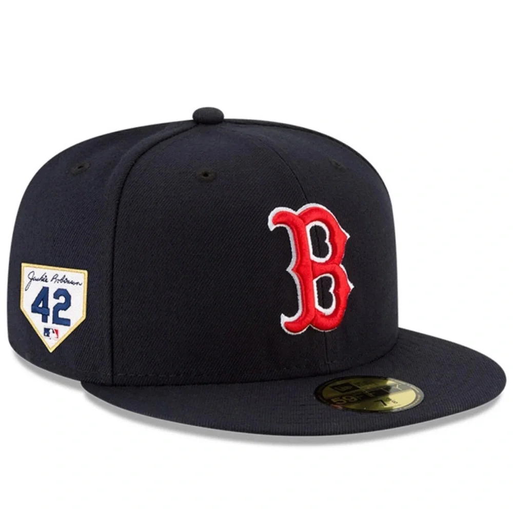 New Era Boston Red Socks Jackie Robinson Patch Fitted Hat 7 7/8